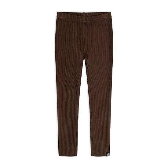 Deux Par Deux Rib Legging Dark Brown