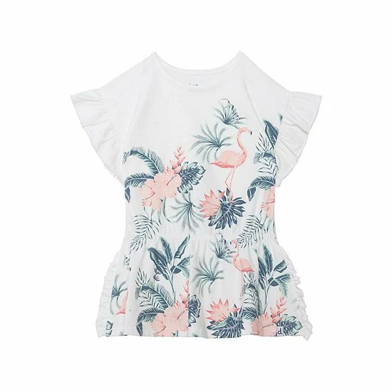 Deux Par Deux Tunic And Capri Set Off White Flamingo - Image 2