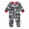Deux Par Deux Organic Cotton Christmas Family One Piece Pajama Deer Print