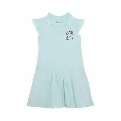 Deux Par Deux Organic Cotton Polo Dress Light Mint