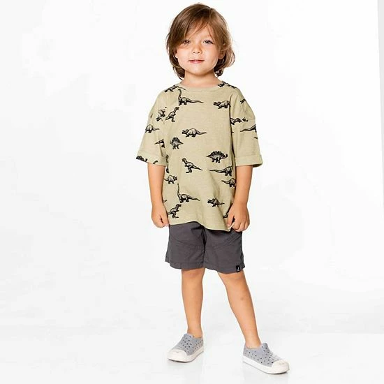 Deux Par Deux Jersey Top With Print Khaki Green - Image 3