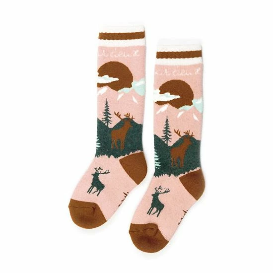 Deux Par Deux Jacquard Ski Socks Pink, Brown And Green Deux Par Deux Jacquard Ski Socks Pink, Brown And Green -Deux par Deux Shop unnamed file 225