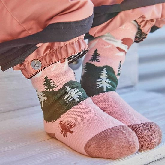 Deux Par Deux Jacquard Ski Socks Pink, Brown And Green Deux Par Deux Jacquard Ski Socks Pink, Brown And Green -Deux par Deux Shop unnamed file 226