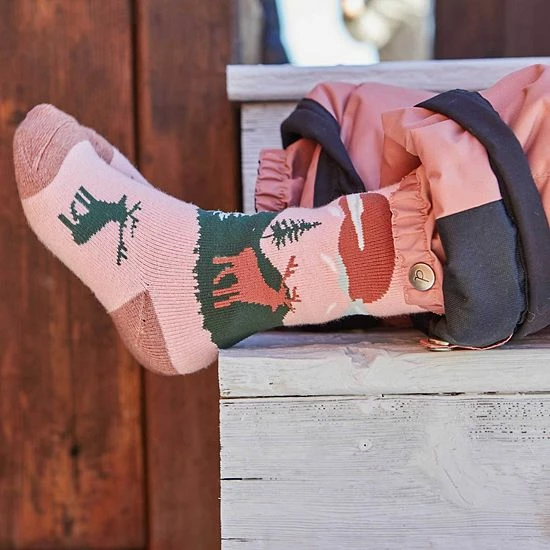 Deux Par Deux Jacquard Ski Socks Pink, Brown And Green Deux Par Deux Jacquard Ski Socks Pink, Brown And Green -Deux par Deux Shop unnamed file 227