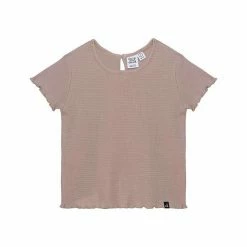 Deux Par Deux Waffled T-Shirt Taupe