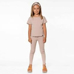 Deux Par Deux Waffled T-Shirt Taupe -Deux par Deux Shop unnamed file 233