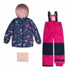 Deux Par Deux Two Piece Snowsuit With Butterflies Print