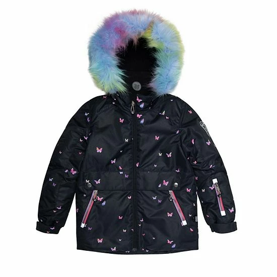 Deux Par Deux Two Piece Snowsuit Printed Butterflies And Iridescent Rainbow Print - Image 4