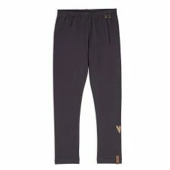 Deux Par Deux Legging With Ankle Print Dark Grey