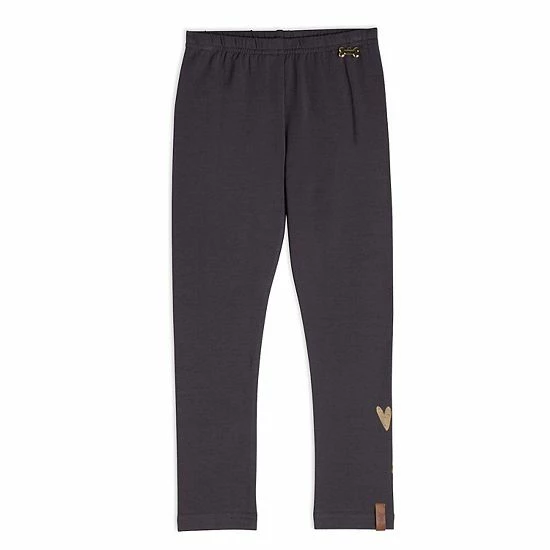 Deux Par Deux Legging With Ankle Print Dark Grey