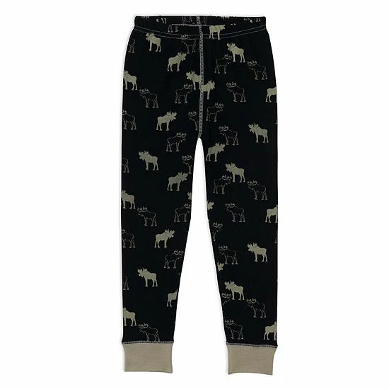 Deux Par Deux Organic Cotton Two Piece Pajama Set With Moose Print - Image 5