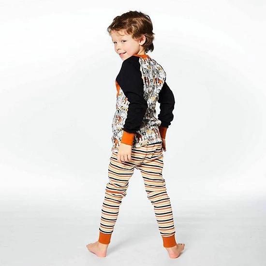 Deux Par Deux Organic Cotton Two Piece Pajama Set With Dog Print - Image 2