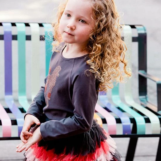 Deux Par Deux Long Raglan Sleeve Top Dark Grey With Print Deux Par Deux Long Raglan Sleeve Top Dark Grey With Print -Deux par Deux Shop unnamed file 373