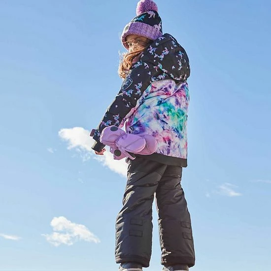 Deux Par Deux Printed Unicorns And Tie Dye Two Piece Snowsuit Black - Image 3