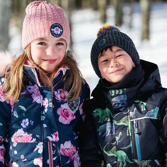 Deux Par Deux Printed Roses Two Piece Snowsuit Navy With Dusty Rose Pant - Image 5