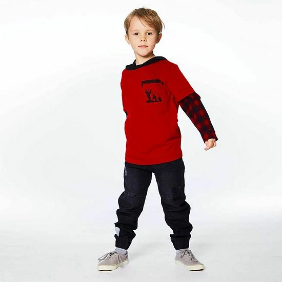 Deux Par Deux Hooded Double Sleeve Top - Image 4