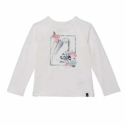 Deux Par Deux Raglan Long Sleeve Top Off White
