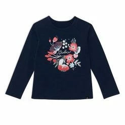 Deux Par Deux Raglan Long Sleeve Top Navy Blue