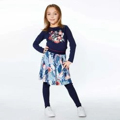 Deux Par Deux Raglan Long Sleeve Top Navy Blue -Deux par Deux Shop unnamed file 518