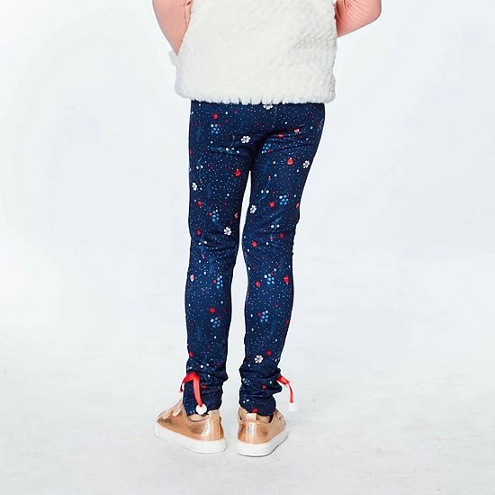 Deux Par Deux Pompom Legging With Printed Flowers - Image 2