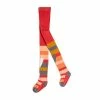 Deux Par Deux Striped Tights Pink, Red And Grey