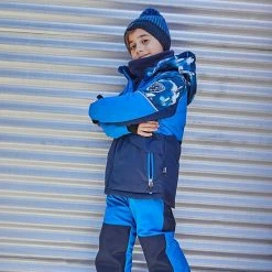 Deux Par Deux Two Piece Snowsuit Royal Blue With Printed Penguins -Deux par Deux Shop unnamed file 546