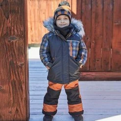 Deux Par Deux Checked Print Two Piece Snowsuit Black And Brown -Deux par Deux Shop unnamed file 620