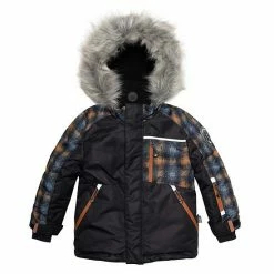 Deux Par Deux Checked Print Two Piece Snowsuit Black And Brown -Deux par Deux Shop unnamed file 621