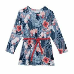 Deux Par Deux Long Sleeve Tunic With Belt Printed Weasels