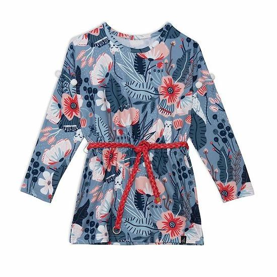 Deux Par Deux Long Sleeve Tunic With Belt Printed Weasels