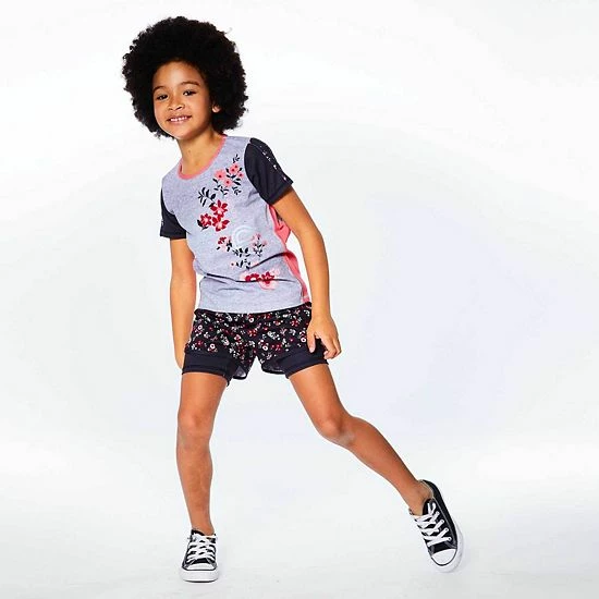 Deux Par Deux Athletic Short With Printed Flowers Deux Par Deux Athletic Short With Printed Flowers -Deux par Deux Shop unnamed file 642