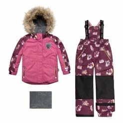 Deux Par Deux Forest Animals Two Piece Snowsuit With Printed Pant