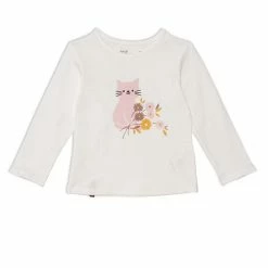 Deux Par Deux Long Sleeve Tee Shirt Off White