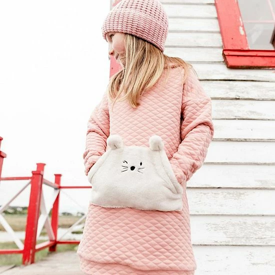 Deux Par Deux Quilted Long Sleeve Dress With Hood - Image 3