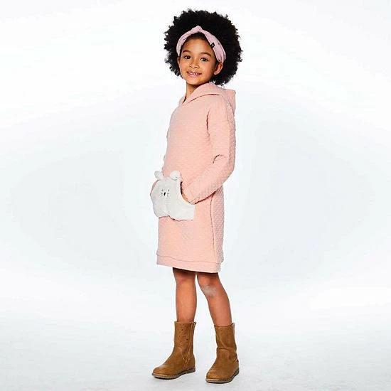 Deux Par Deux Quilted Long Sleeve Dress With Hood - Image 4