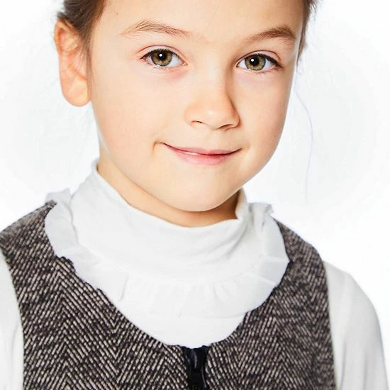 Deux Par Deux Long Sleeve Mock Neck Top Off White - Image 2