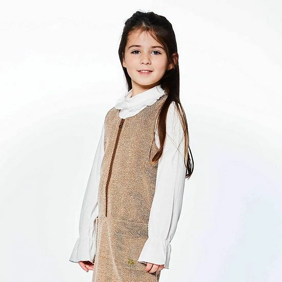 Deux Par Deux Long Sleeve Mock Neck Top Off White - Image 3