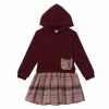 Deux Par Deux Hooded Long Sleeve Dress Burgundy And Pink Plaid 2 Deux Par Deux Hooded Long Sleeve Dress Burgundy And Pink Plaid -Deux par Deux Shop unnamed file 698