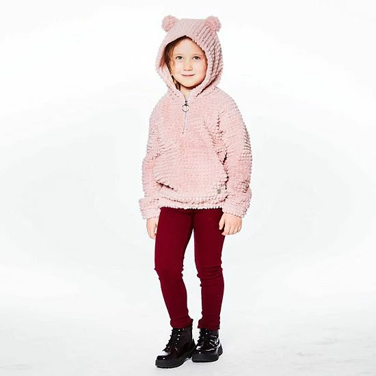 Deux Par Deux Hooded Long Sleeve Fake Fur Top Deux Par Deux Hooded Long Sleeve Fake Fur Top -Deux par Deux Shop unnamed file 708