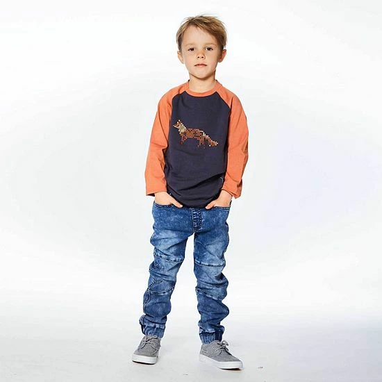 Deux Par Deux Long Sleeve Raglan Top With Fox Print - Image 3