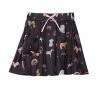 Deux Par Deux Printed Poodles Flared Skirt