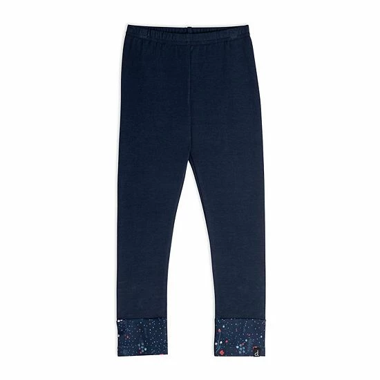 Deux Par Deux Cut And Sew Cotton Legging Navy Blue