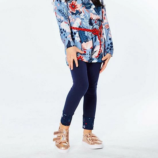 Deux Par Deux Cut And Sew Cotton Legging Navy Blue - Image 3