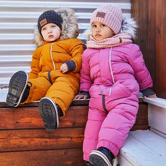 Deux Par Deux One Piece Baby Snowsuit Red Violet - Image 4