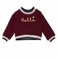 Deux Par Deux Long Sleeve Quilted Crop Top