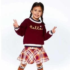 Deux Par Deux Long Sleeve Quilted Crop Top -Deux par Deux Shop unnamed file 795