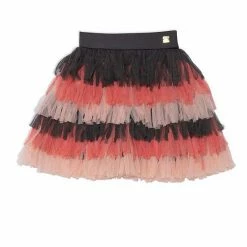 Deux Par Deux Layered Mesh Skirt