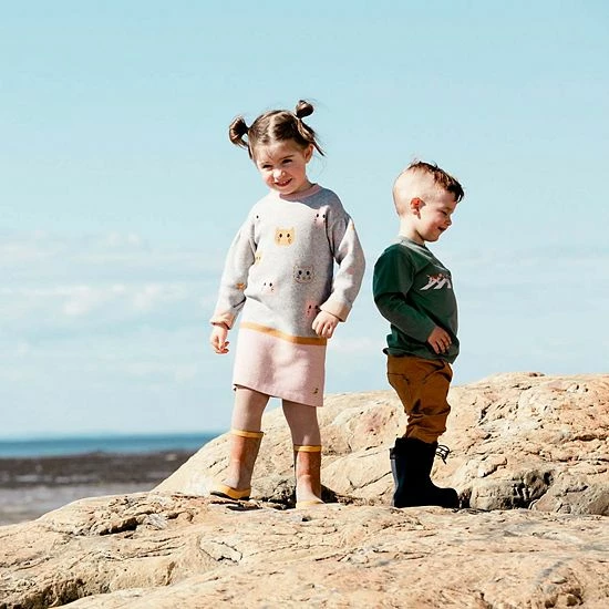 Deux Par Deux Sweater Knit Long Sleeve Dress With Jacquard Cats Deux Par Deux Sweater Knit Long Sleeve Dress With Jacquard Cats -Deux par Deux Shop unnamed file 850