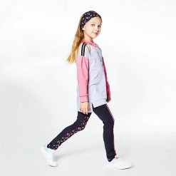Deux Par Deux Athletic Legging Light Pink With Printed Flowers -Deux par Deux Shop unnamed file 877