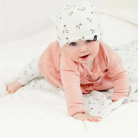 Deux Par Deux Organic Cotton Dress And Leggings Set Printed Small Flowers - Image 3